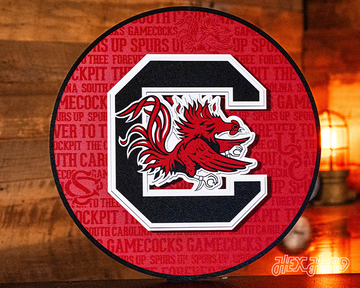 South Carolina Gamecocks CRAFT SERIES 3D Embossed Metal Wall Art