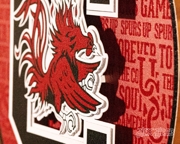 South Carolina Gamecocks CRAFT SERIES 3D Embossed Metal Wall Art