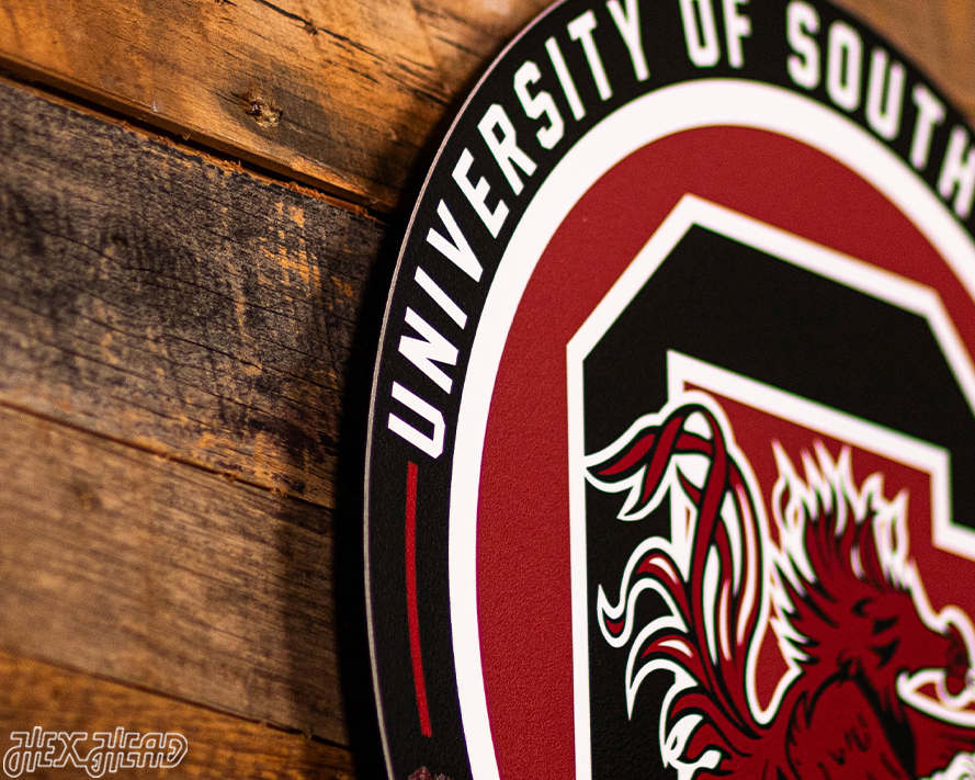 VARSITY Collection- SINGLE Layer South Carolina Gamecocks Metal Wall Art