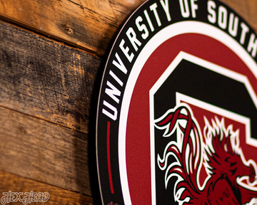 VARSITY Collection- SINGLE Layer South Carolina Gamecocks Metal Wall Art