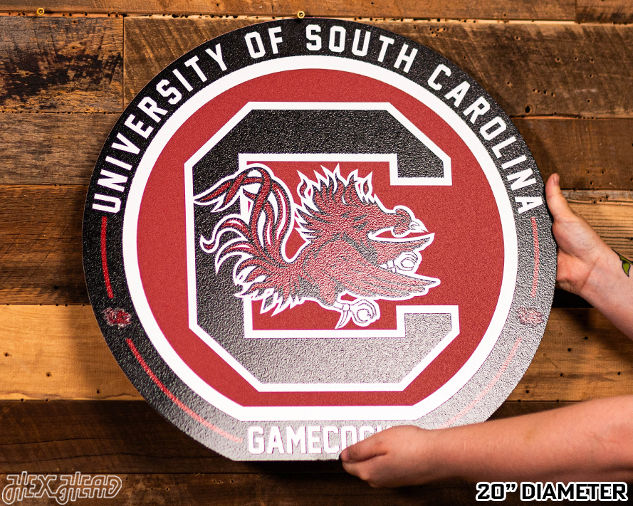 VARSITY Collection- SINGLE Layer South Carolina Gamecocks Metal Wall Art