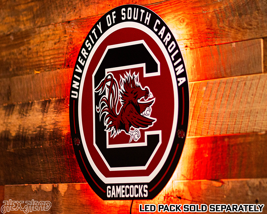 VARSITY Collection- SINGLE Layer South Carolina Gamecocks Metal Wall Art