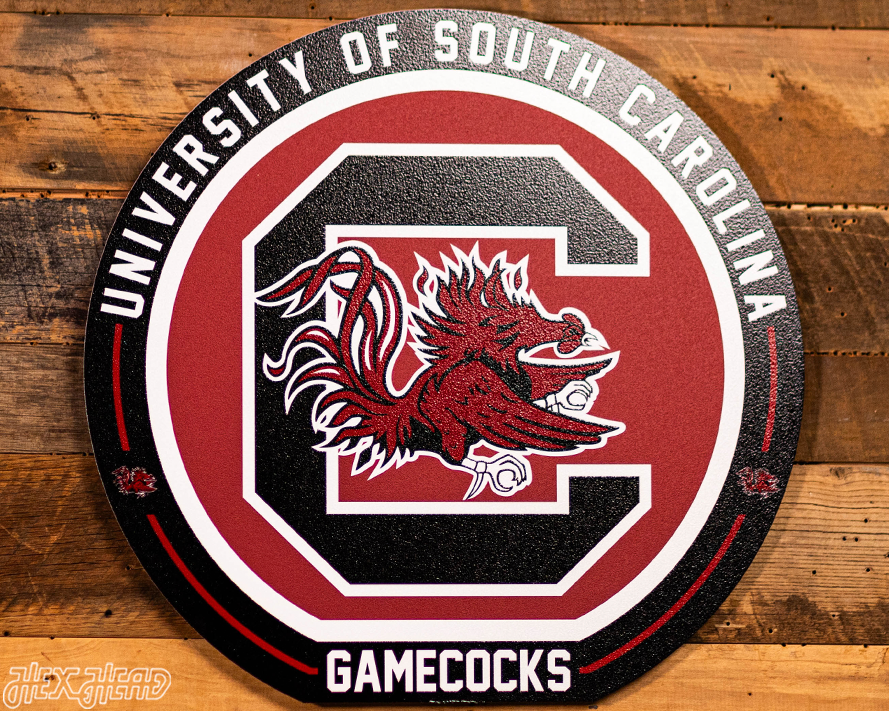 VARSITY Collection- SINGLE Layer South Carolina Gamecocks Metal Wall Art