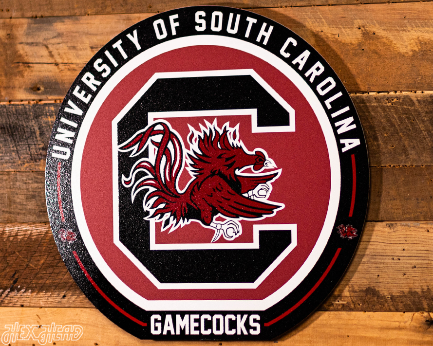 VARSITY Collection- SINGLE Layer South Carolina Gamecocks Metal Wall Art