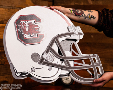 South Carolina Gamecocks BLITZ COLLECTION - 8 LAYER Helmet 3D Metal Wall Art