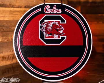 South Carolina Gamecocks Personalized Monogram Metal Art