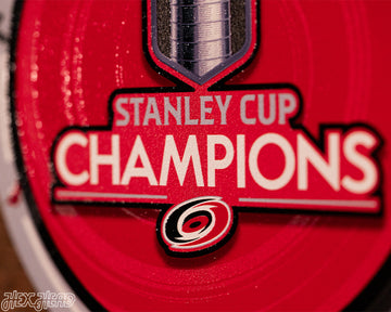 8" Carolina Hurricanes 2026 Stanley Cup Champions "Double Play" On the Shelf or on the Wall Art