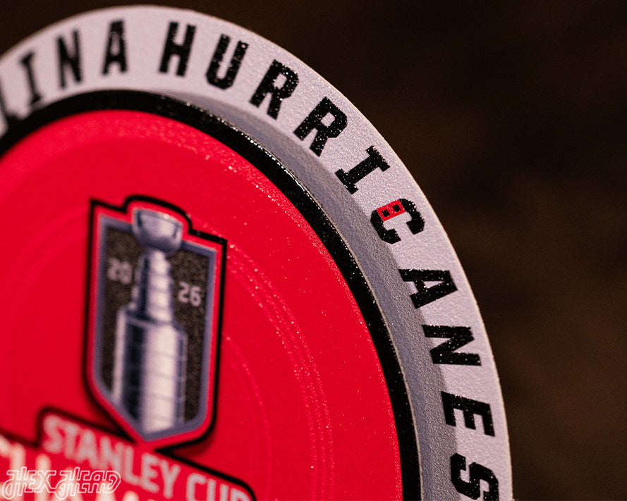 8" Carolina Hurricanes 2026 Stanley Cup Champions "Double Play" On the Shelf or on the Wall Art