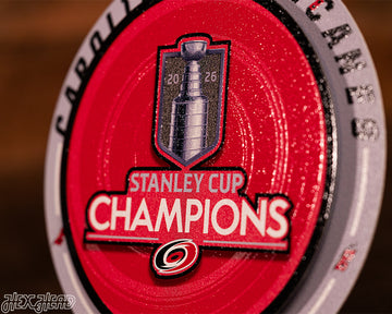 8" Carolina Hurricanes 2026 Stanley Cup Champions "Double Play" On the Shelf or on the Wall Art
