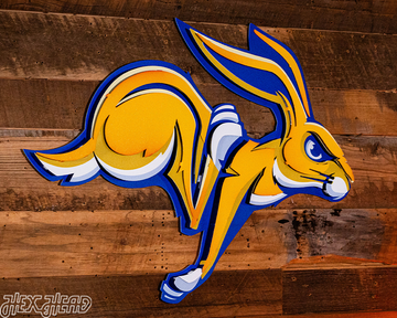 South Dakota State "JACKRABBIT" 3D Vintage Metal Wall Art