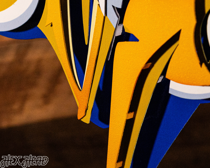 South Dakota State "JACKRABBIT" 3D Vintage Metal Wall Art