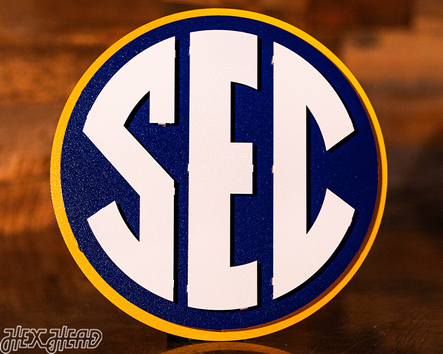 Southeastern Conference "SEC" Logo GIFT COLLECTION 3D Vintage Metal Wall Art