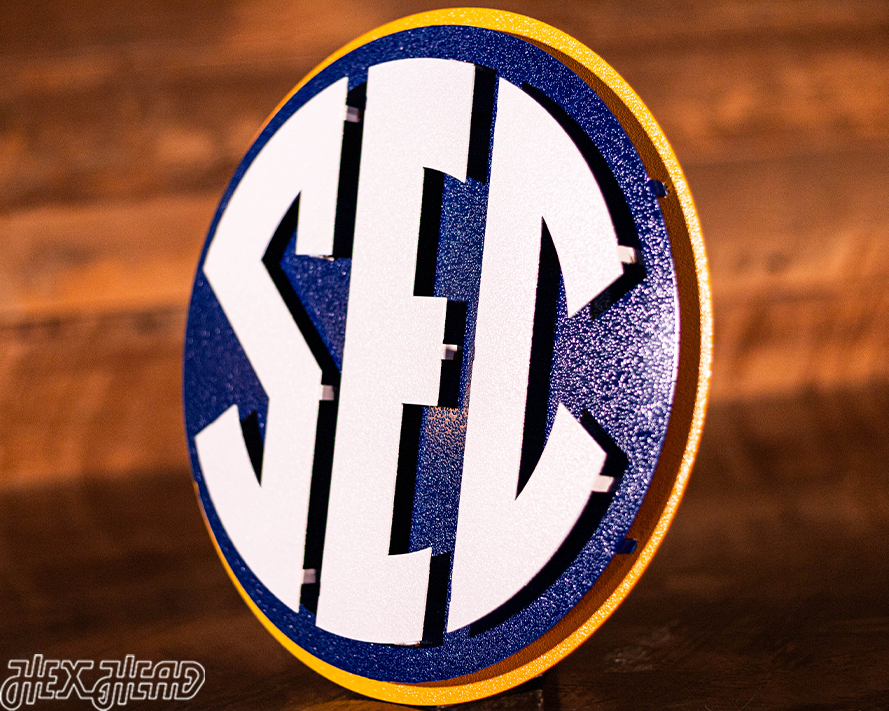 Southeastern Conference "SEC" Logo  3D Vintage Metal Wall Art
