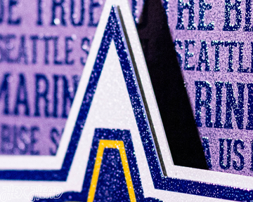 Seattle Mariners CRAFT SERIES 3D Embossed Metal Wall Art