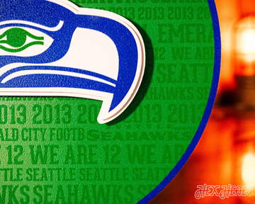 Seattle Seahawks CRAFT SERIES 3D Embossed Metal Wall Art