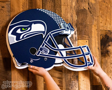 Load image into Gallery viewer, BLITZ Collection - 8 Layer Seattle Seahawks Helmet 3D Vintage Metal Wall Art
