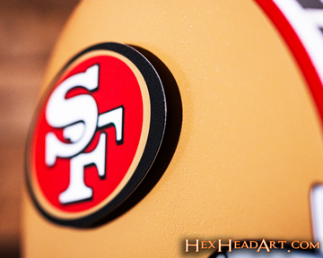 San Francisco 49ers BLITZ Collection - 8 Layer Helmet 3D Vintage Metal Wall Art