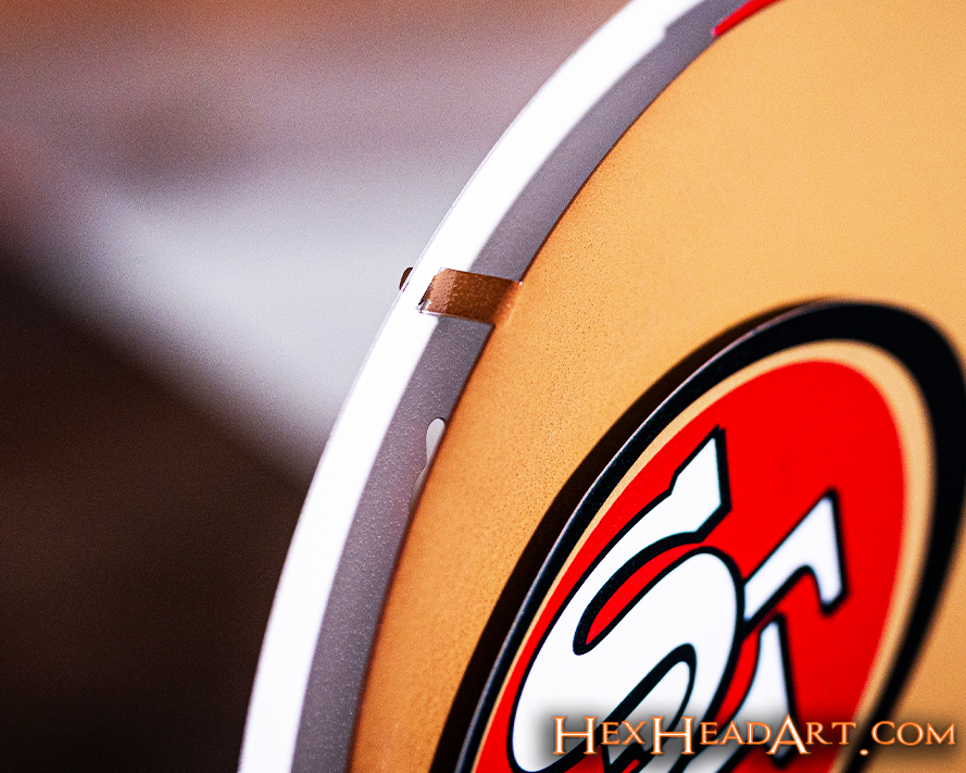 San Francisco 49ers BLITZ Collection - 8 Layer Helmet 3D Vintage Metal Wall Art