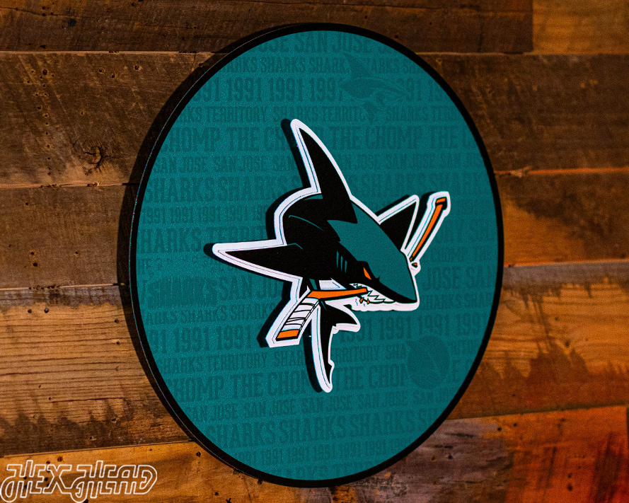 San Jose Sharks CRAFT SERIES 3D Embossed Metal Wall Art