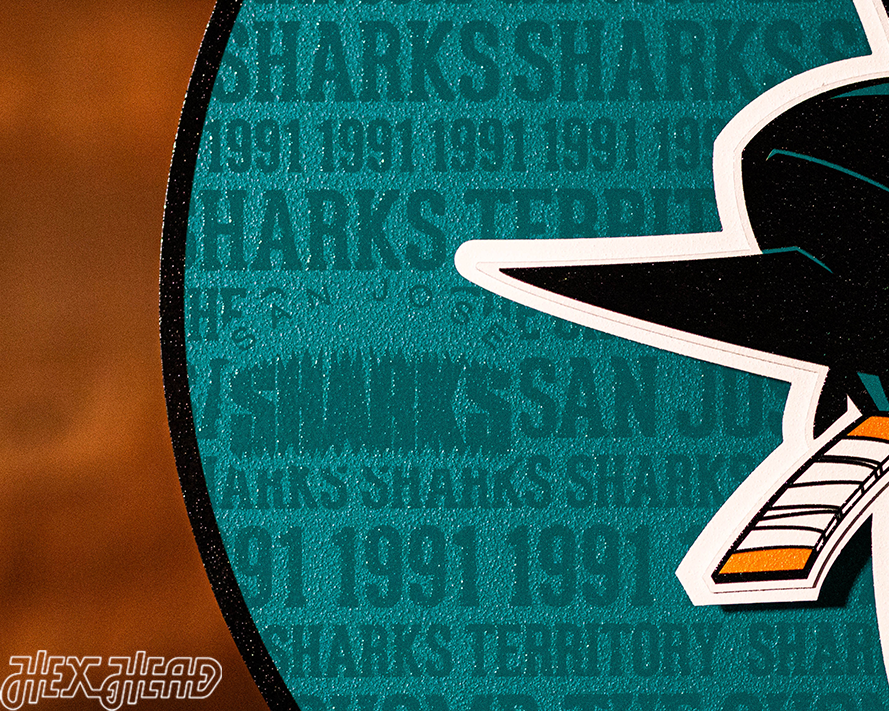 San Jose Sharks CRAFT SERIES 3D Embossed Metal Wall Art