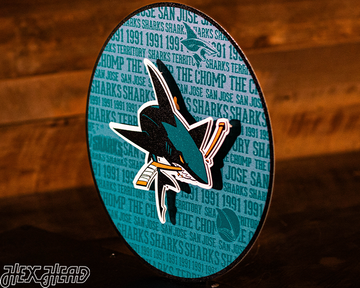 San Jose Sharks CRAFT SERIES 3D Embossed Metal Wall Art
