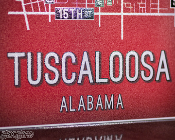 Tuscaloosa, Alabama School Street Poster Single Layer Metal Wall Art