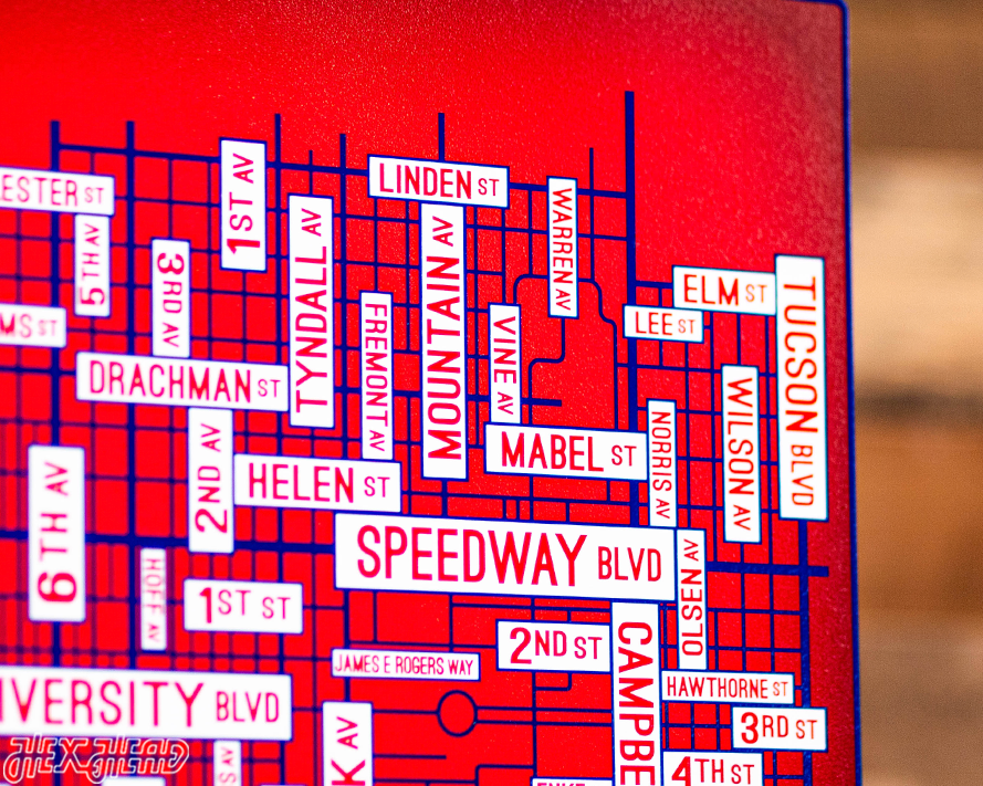 Tucson, Arizona School Street Poster Single Layer Metal Wall Art