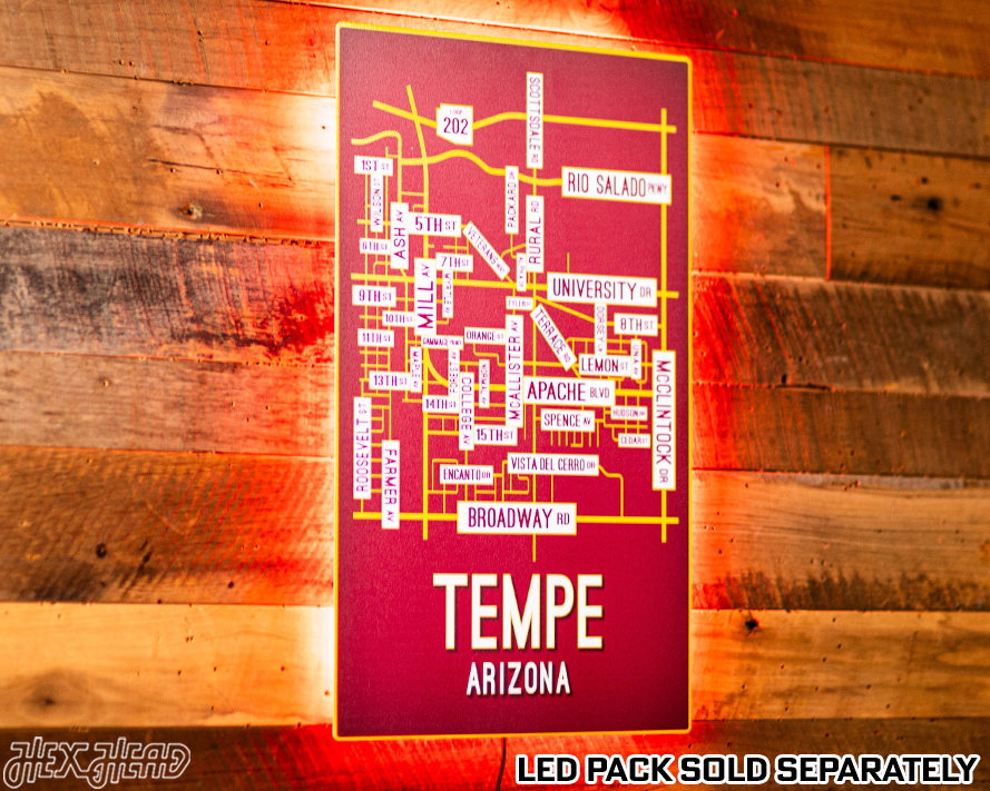 Tempe, Arizona School Street Poster Single Layer Metal Wall Art