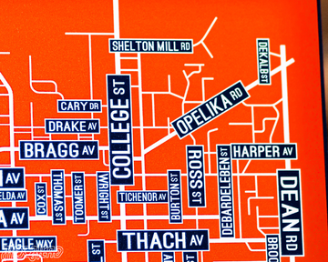 Auburn School Street Poster Single Layer Metal Wall Art