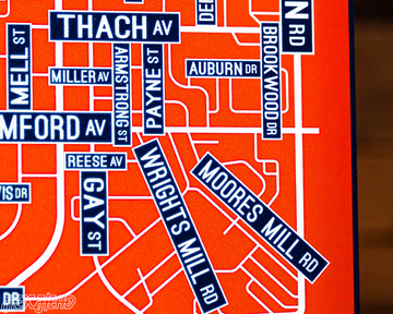 Auburn School Street Poster Single Layer Metal Wall Art