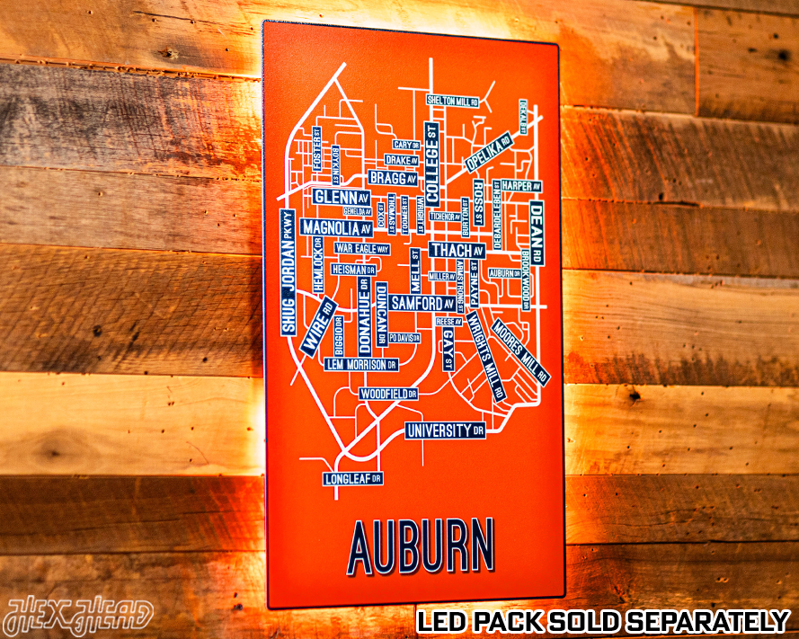 Auburn School Street Poster Single Layer Metal Wall Art