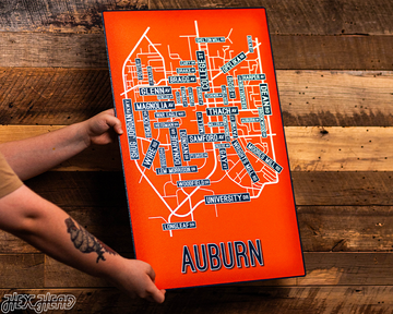 Auburn School Street Poster Single Layer Metal Wall Art