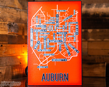 Auburn School Street Poster Single Layer Metal Wall Art