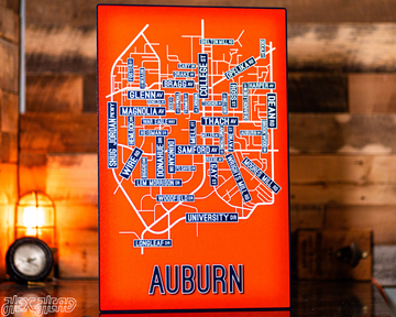 Auburn School Street Poster Single Layer Metal Wall Art