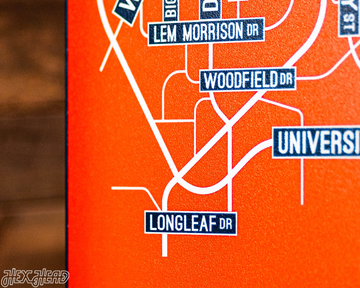 Auburn School Street Poster Single Layer Metal Wall Art