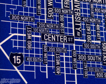 Provo, Utah School Street Poster Single Layer Metal Wall Art