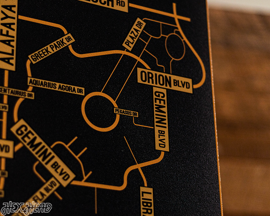 Orlando, Central Florida School Street Poster Single Layer Metal Wall Art