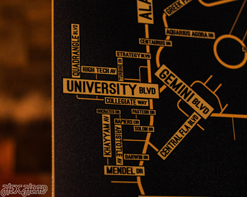 Orlando, Central Florida School Street Poster Single Layer Metal Wall Art