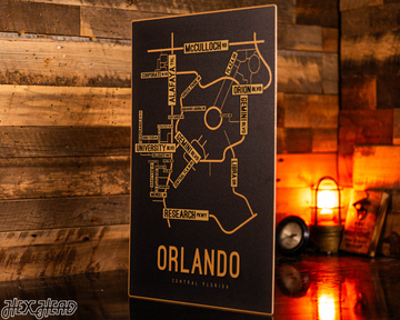 Orlando, Central Florida School Street Poster Single Layer Metal Wall Art