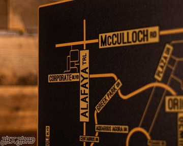 Orlando, Central Florida School Street Poster Single Layer Metal Wall Art