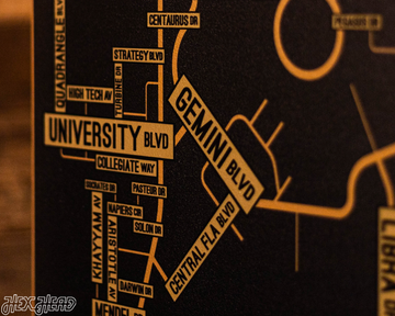 Orlando, Central Florida School Street Poster Single Layer Metal Wall Art