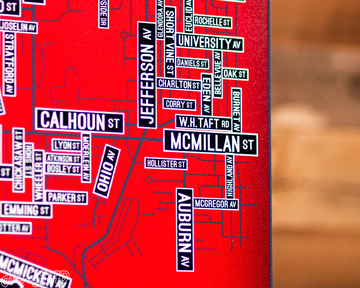Cincinnati School Street Poster Single Layer Metal Wall Art