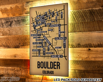 Boulder, Colorado School Street Poster Single Layer Metal Wall Art