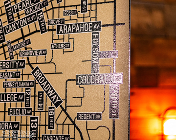 Boulder, Colorado School Street Poster Single Layer Metal Wall Art