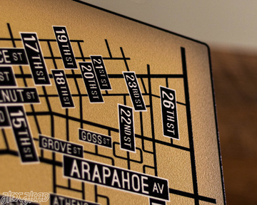 Boulder, Colorado School Street Poster Single Layer Metal Wall Art