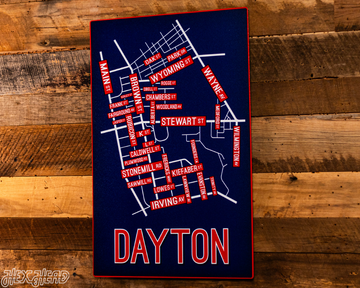 Dayton School Street Poster Single Layer Metal Wall Art