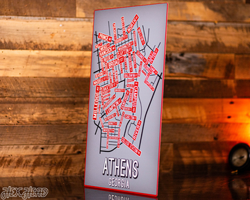 Athens, Georgia School Street Poster Single Layer Metal Wall Art