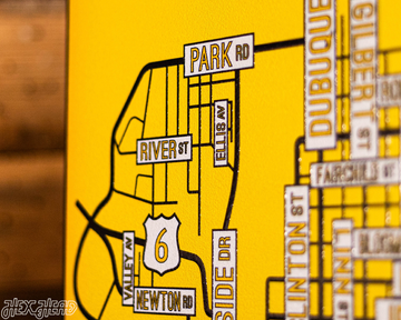 Iowa City School Street Poster Single Layer Metal Wall Art