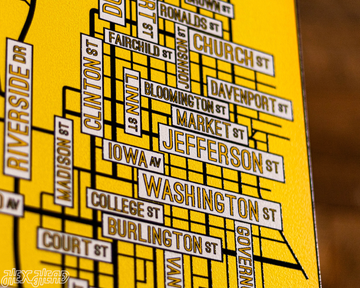 Iowa City School Street Poster Single Layer Metal Wall Art