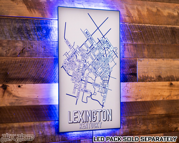 Lexington, Kentucky School Street Poster Single Layer Metal Wall Art